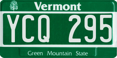 VT license plate YCQ295