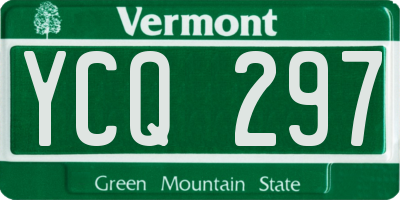 VT license plate YCQ297