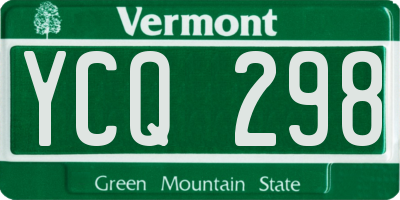 VT license plate YCQ298