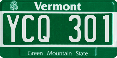 VT license plate YCQ301