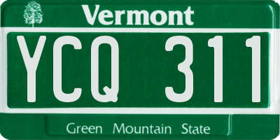 VT license plate YCQ311