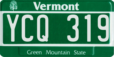 VT license plate YCQ319