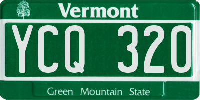 VT license plate YCQ320