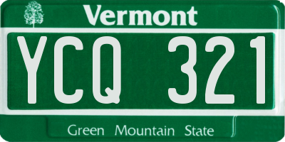 VT license plate YCQ321