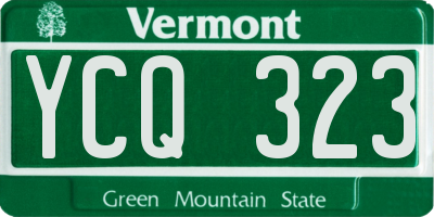 VT license plate YCQ323