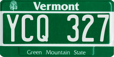VT license plate YCQ327