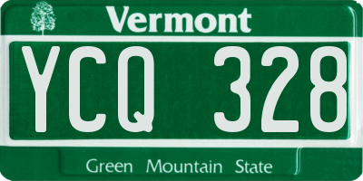 VT license plate YCQ328
