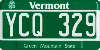 VT license plate YCQ329