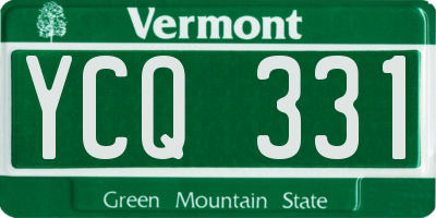 VT license plate YCQ331