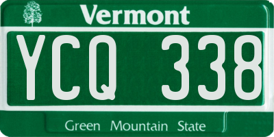 VT license plate YCQ338