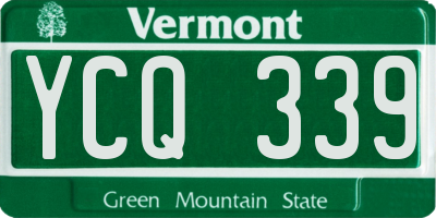VT license plate YCQ339