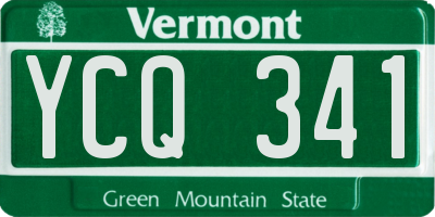 VT license plate YCQ341