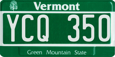 VT license plate YCQ350