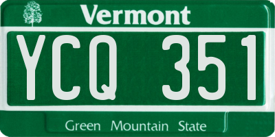 VT license plate YCQ351