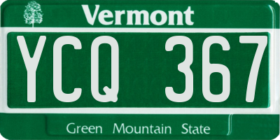 VT license plate YCQ367