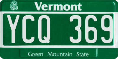 VT license plate YCQ369