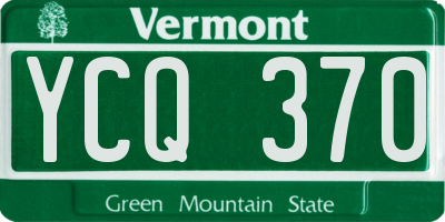 VT license plate YCQ370