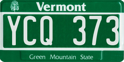 VT license plate YCQ373