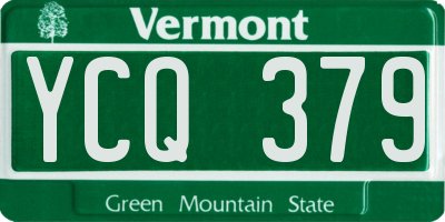 VT license plate YCQ379