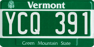 VT license plate YCQ391