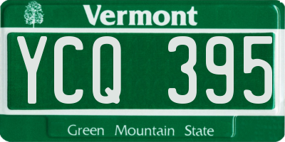 VT license plate YCQ395