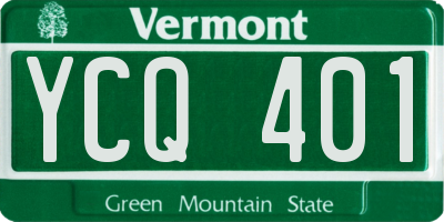 VT license plate YCQ401