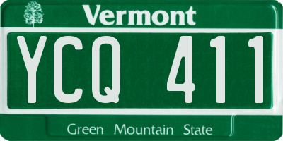 VT license plate YCQ411