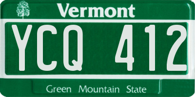 VT license plate YCQ412
