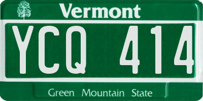 VT license plate YCQ414