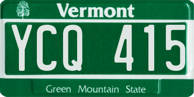 VT license plate YCQ415