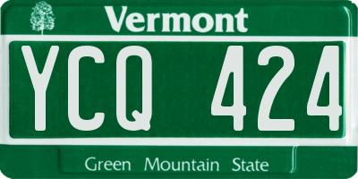VT license plate YCQ424