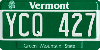 VT license plate YCQ427