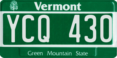VT license plate YCQ430