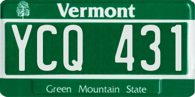 VT license plate YCQ431