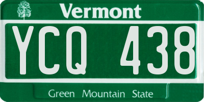 VT license plate YCQ438