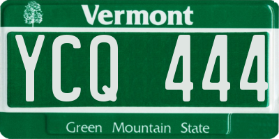 VT license plate YCQ444