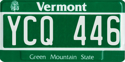 VT license plate YCQ446
