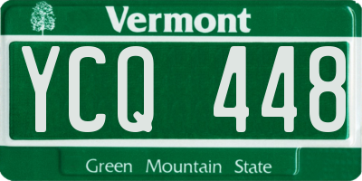 VT license plate YCQ448