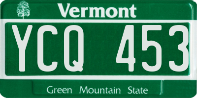 VT license plate YCQ453