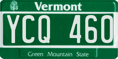 VT license plate YCQ460