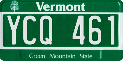 VT license plate YCQ461