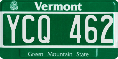VT license plate YCQ462