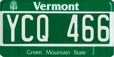 VT license plate YCQ466