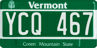 VT license plate YCQ467