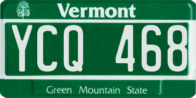 VT license plate YCQ468