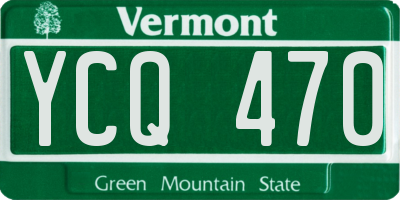 VT license plate YCQ470