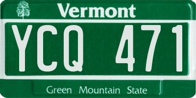 VT license plate YCQ471