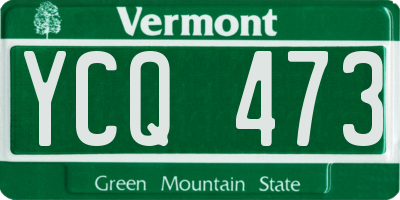 VT license plate YCQ473