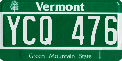 VT license plate YCQ476