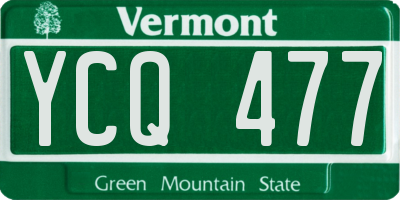 VT license plate YCQ477